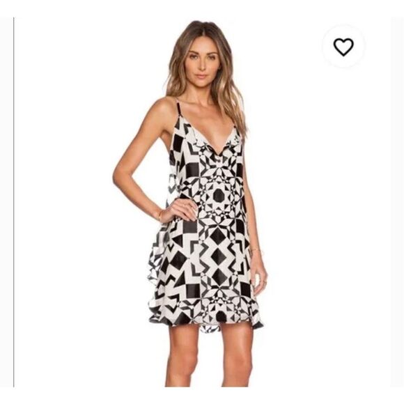 Alice + Olivia Rhi Tiered Hem Tank Dress - Picture 1 of 10